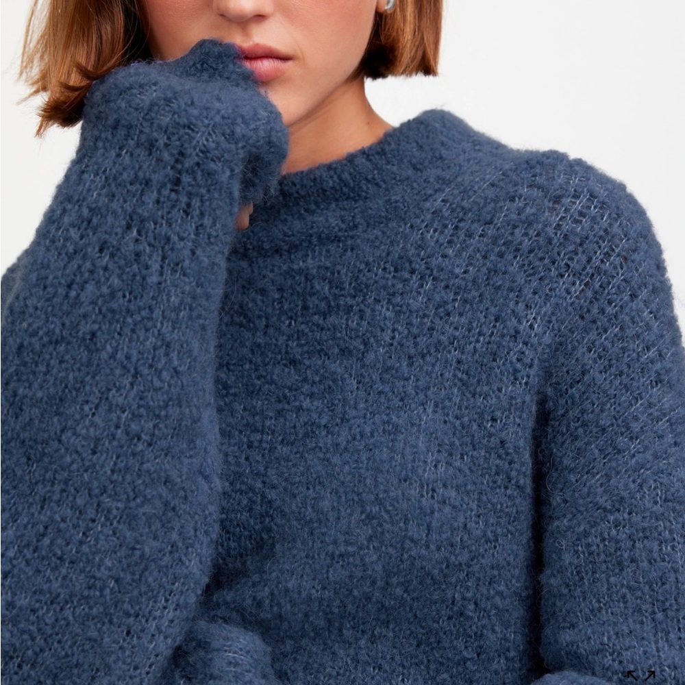 Madewell Wool-Alpaca Blend Boucle-Knit Oversized Sweater